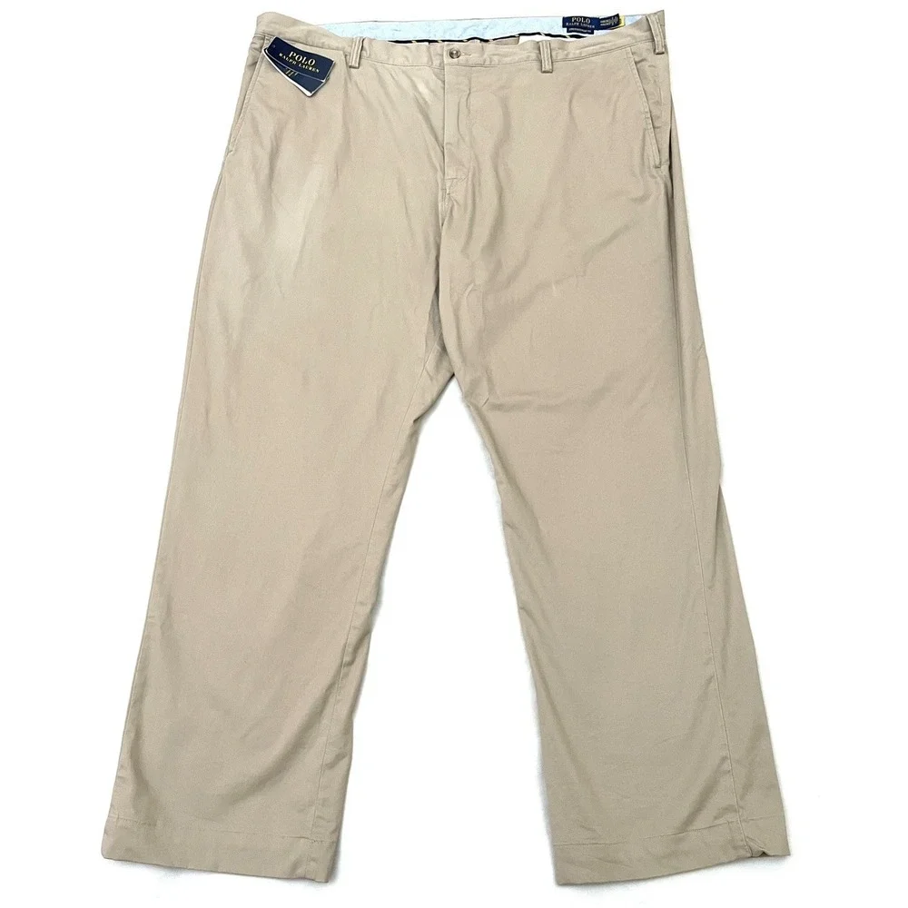 NEW Polo Ralph Lauren Bedford Classic Fit Washed‎ Chino Pants 44B x 32 Khaki